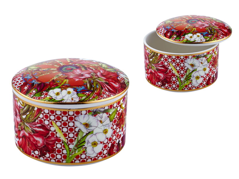 LILYUM DESENLI YUKSEK YUVARLAK KUTU