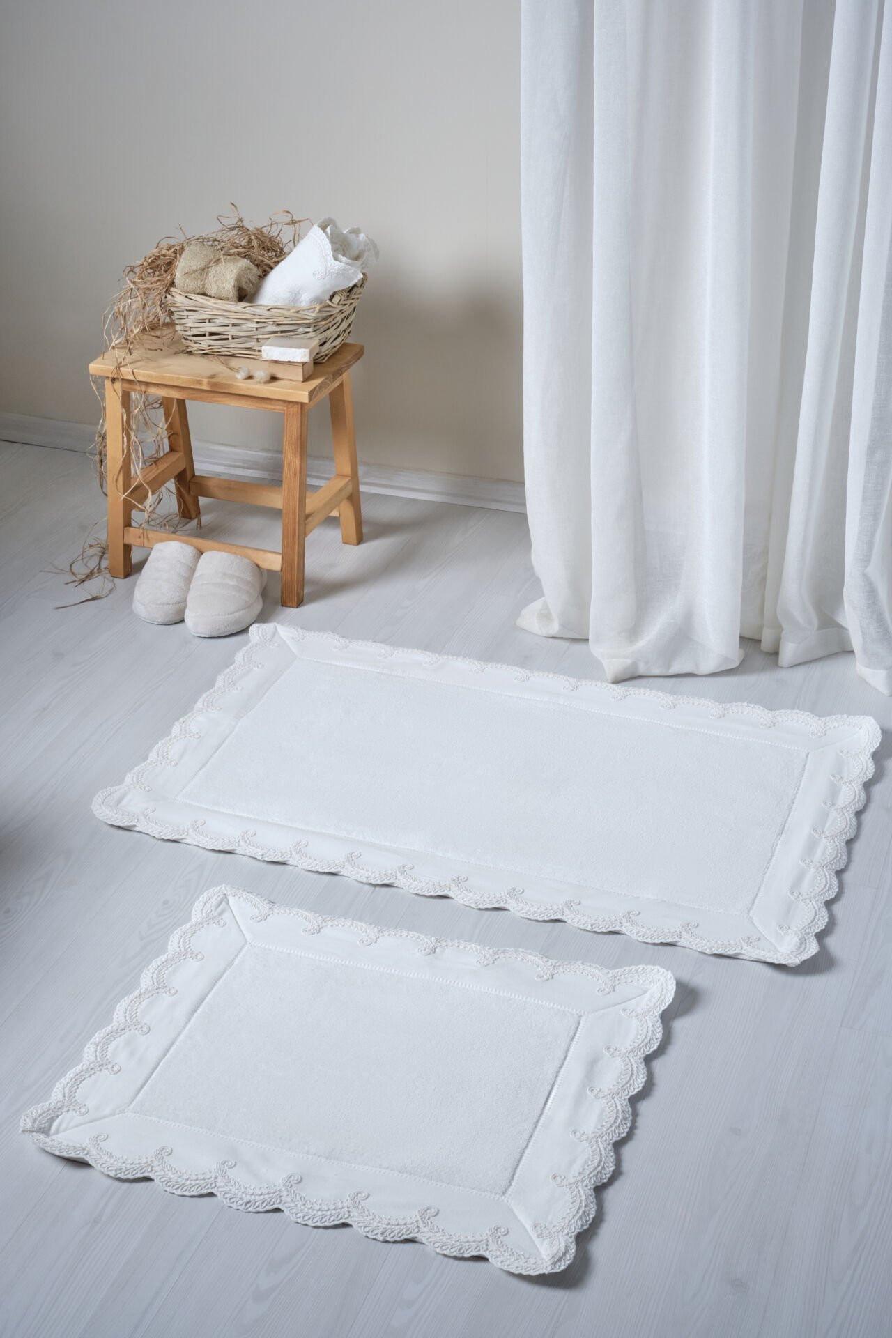 İşlemeli 2'li Paspas Set 60*100