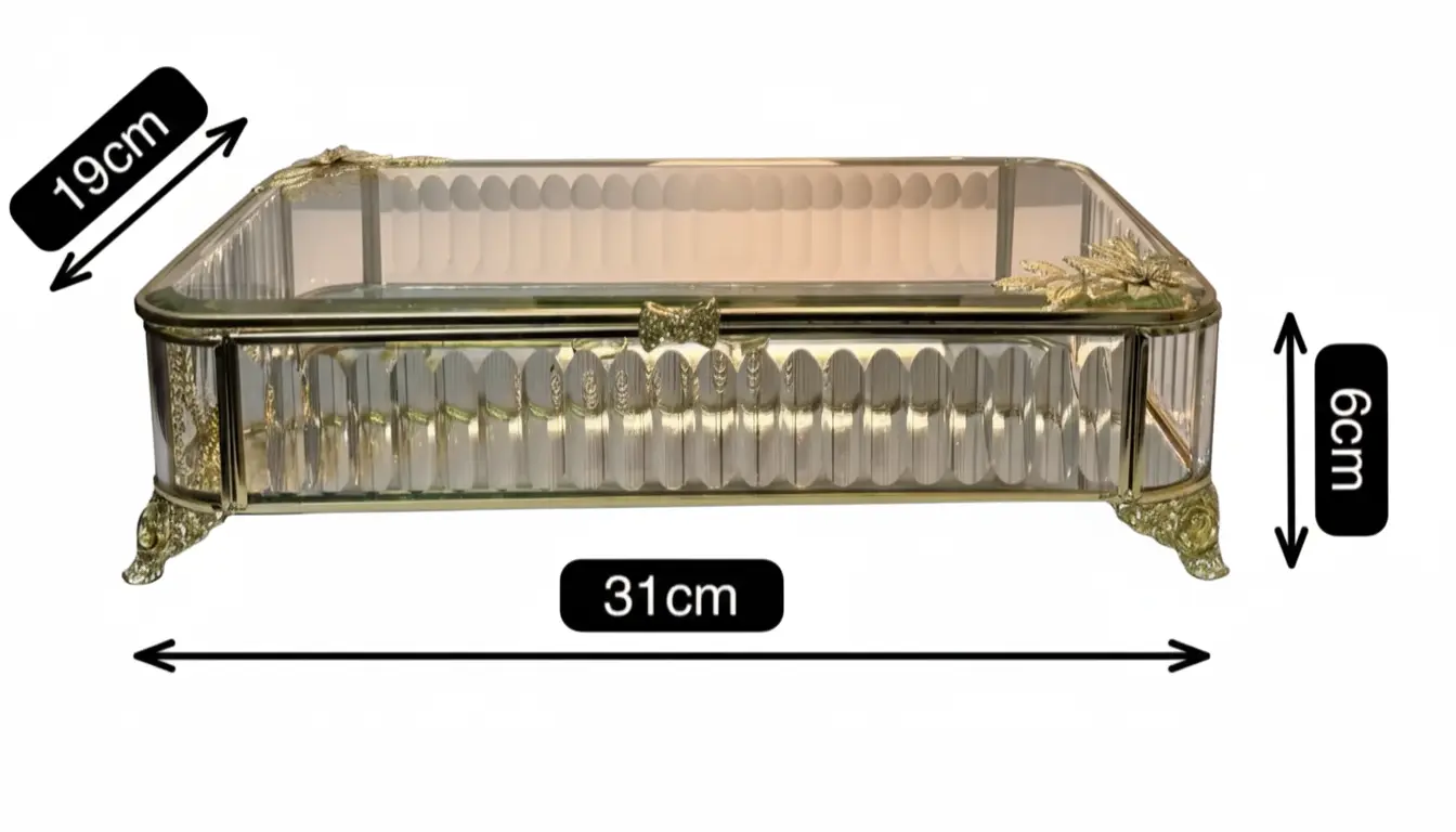 ÇİZGİLİ CAM KUTU XL