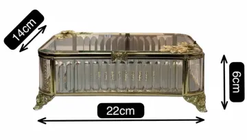 ÇİZGİLİ CAM KUTU L