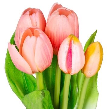 İTHAL ISLAK DOKULU LALE PEMBE 33 CM