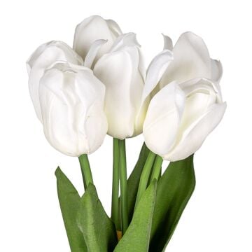 İTHAL ISLAK DOKULU LALE BEYAZ 44 CM