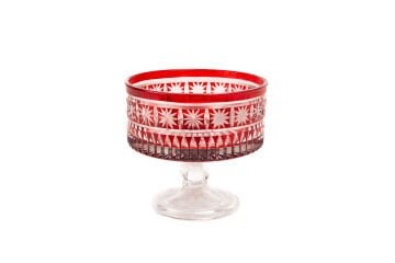 SANDRA KRİSTAL KESİM AYAKLI KASE 16 CM