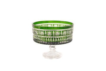 SANDRA KRİSTAL KESİM AYAKLI KASE 19 CM
