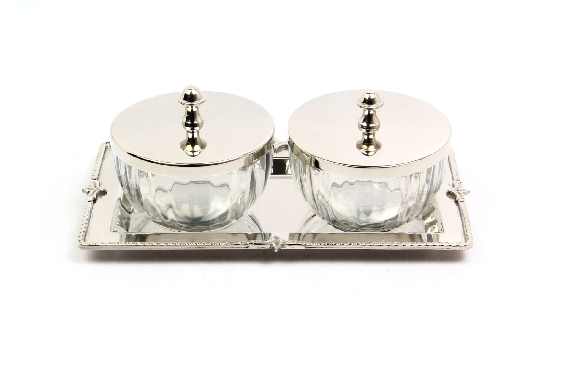 OPTIK CAM TEPSILI 2LI NIKEL BAHARATLIK 13X23,5X9,5 CM