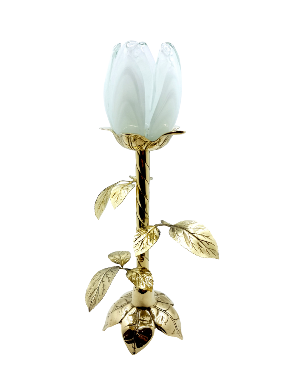 MURANO CAM PİRİNÇ LALE 28cm