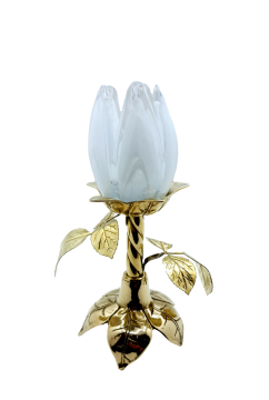 MURANO CAM PİRİNÇ LALE 19cm