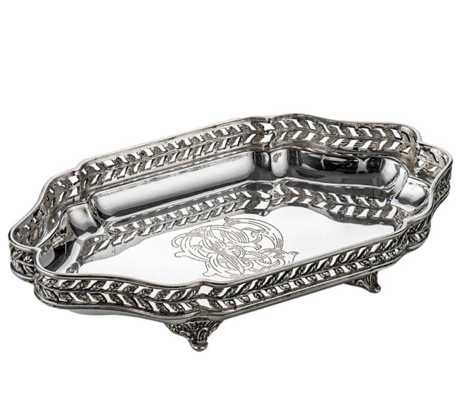 GÜMÜŞ KAPLAMA OVAL TEPSİ