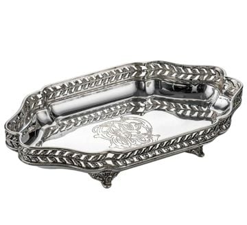 GÜMÜŞ KAPLAMA OVAL TEPSİ