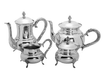 MİKRON GÜMÜŞ KAPLAMA ÇAY SETİ