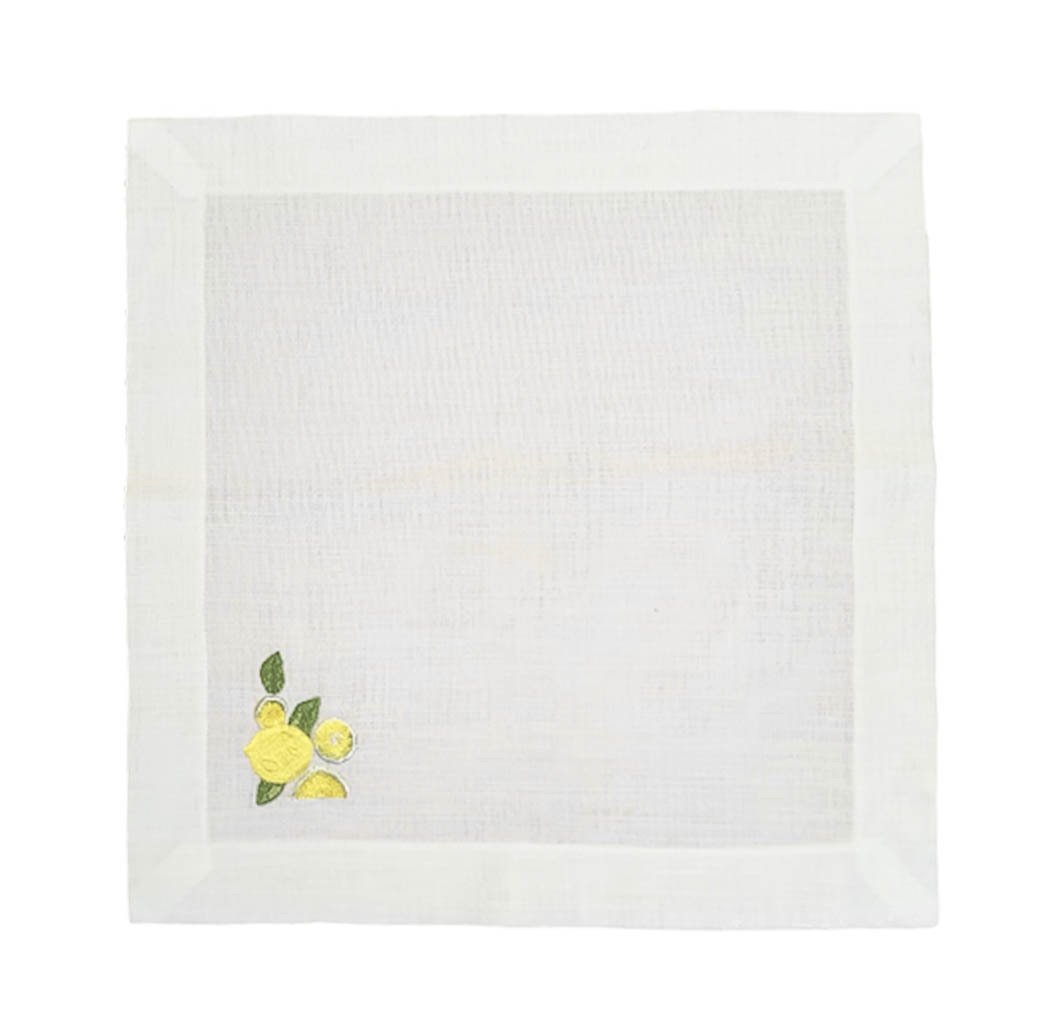 LİMON TEMALI KETEN PEÇETE