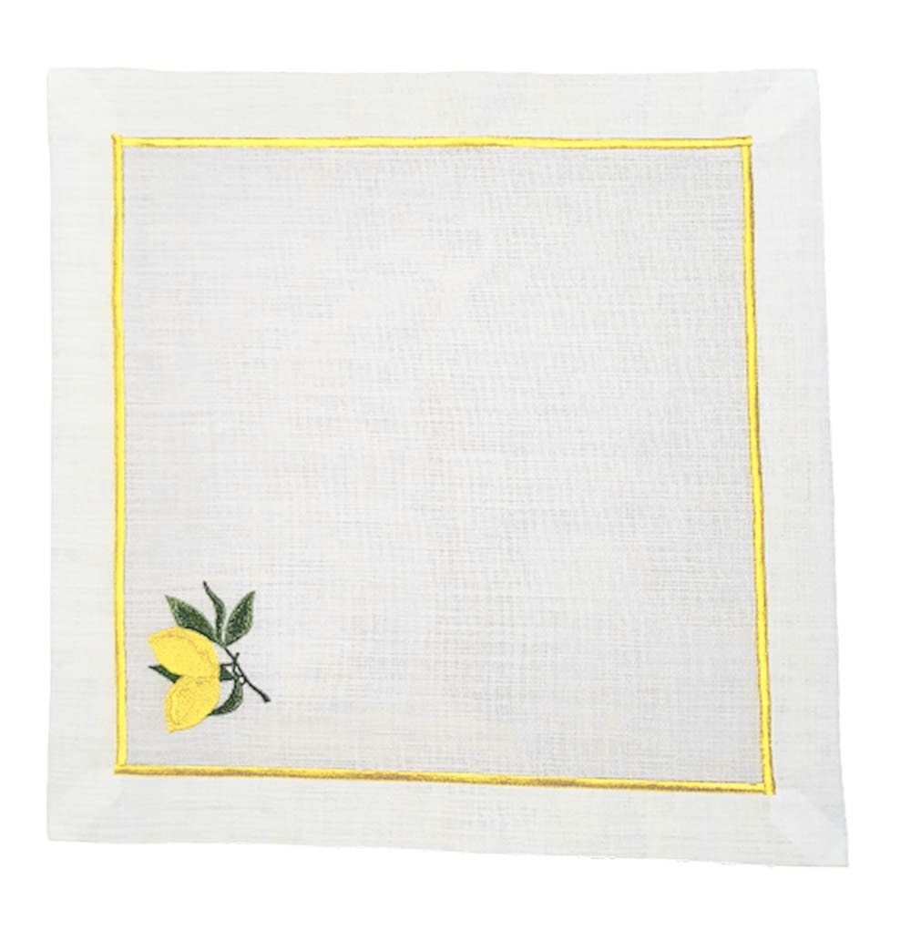 LİMON TEMALI KETEN PEÇETE