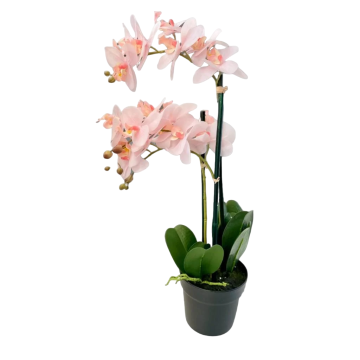 Açık Pembe 2li Yapay Orkide 58cm